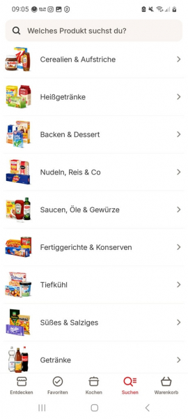 Supermarkt-Lieferdienste