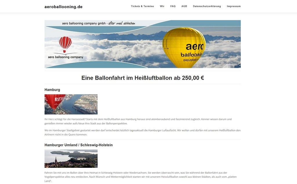 Ballonfahren über Hamburg