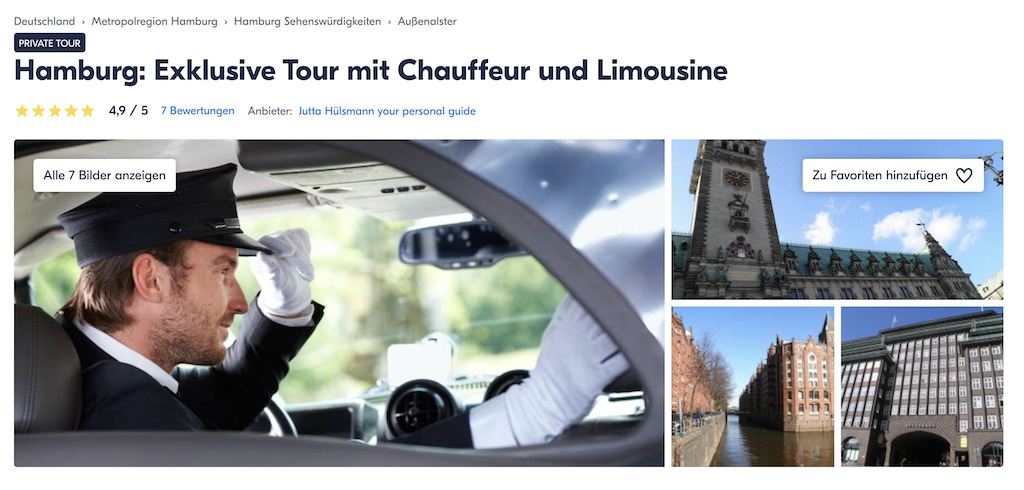 Exklusive Tour mit Chauffeur und Limousine (Dauer 3 Stunden)