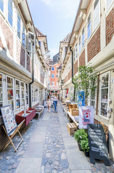 Häuserzeilen und Gasse der Kramer-Witwen-Wohnung (Foto SHMH Sinje Hasheider)