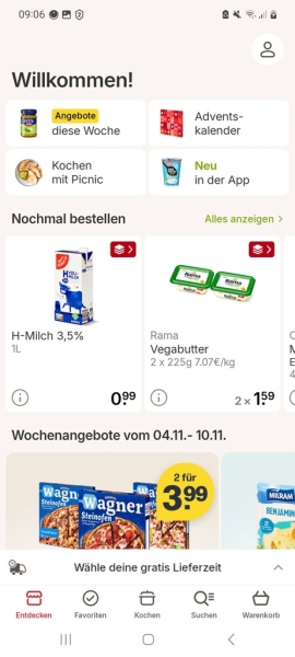 Supermarkt-Lieferdienste