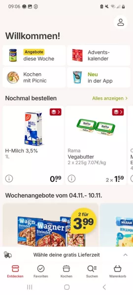Supermarkt-Lieferdienste