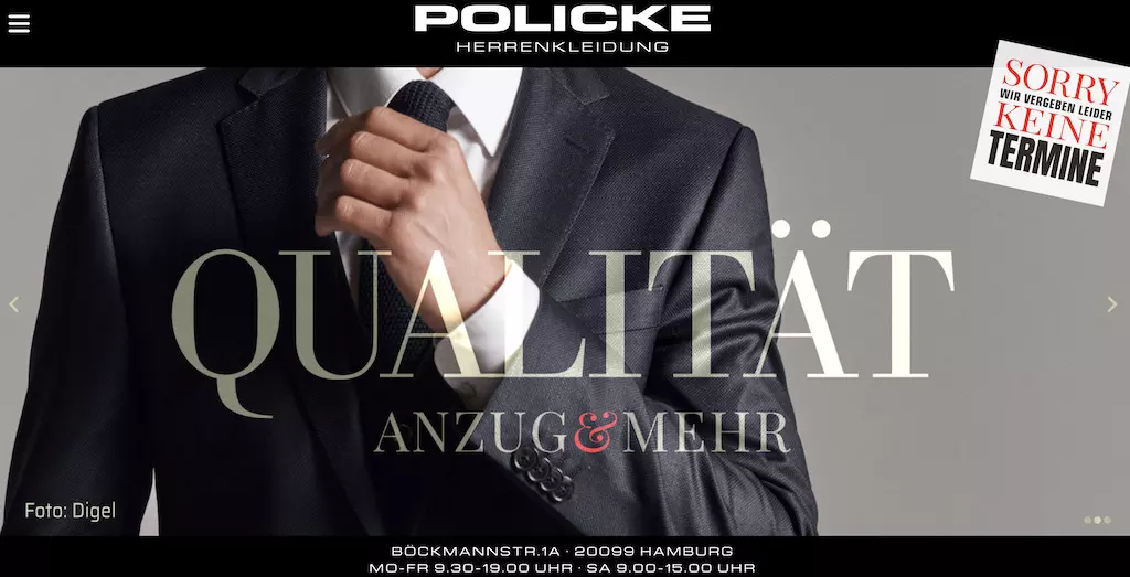 Policke Herrenkleidung