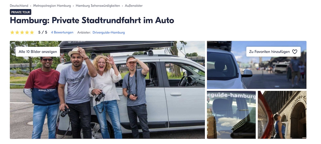 Hamburg: Private Stadtrundfahrt im Auto (Dauer 3 Stunden)