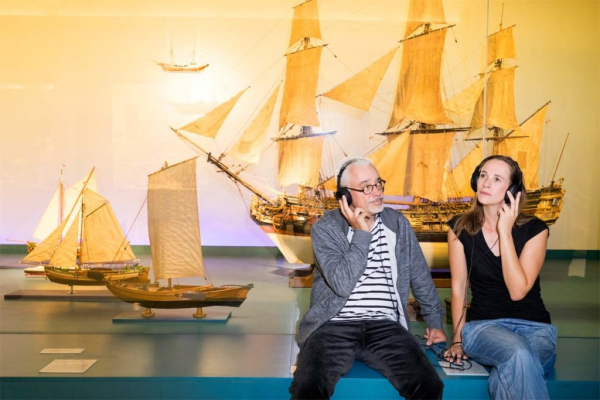 Schiffsparade im Altonaer Museum.