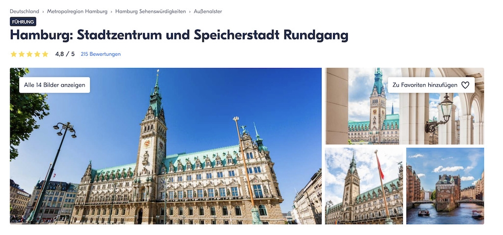 Stadtzentrum und Speicherstadt Rundgang (Dauer 2 bis 2,5 Stunden)