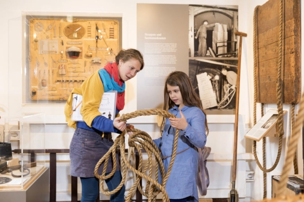 Tauwerk und Seile im Speicherstadtmuseum.