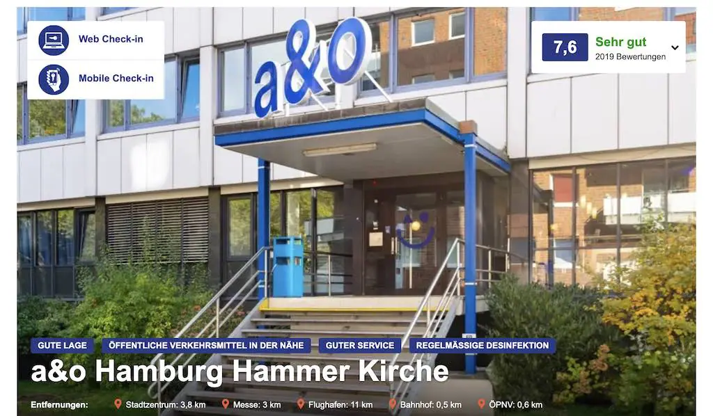a&o Hostel Hamburg Hammer Kirche