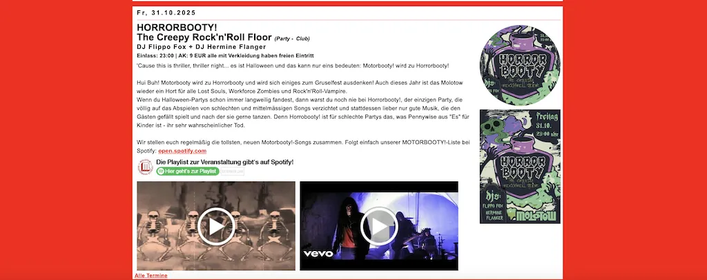 Zombie Ball: Halloween Party im Molotow