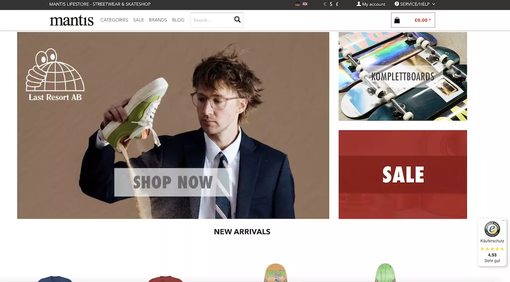 Mantis Life Store – Skateboard Shop